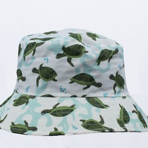 Chapeau Bob Réversible Imprimé Numérique Intégral Motif Tortue Dessin Animé Décontracté Casquette de Pêcheur Haute Qualité Protection Solaire Estivale - Product Image 2