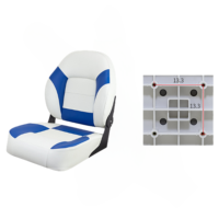 Chaise de bateau à jet à dossier haut à bas prix par fabricant siège de bateau ponton en plastique pliable et étanche pour la pêche rapide