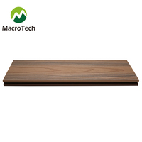 Plancher extérieur composite HDPE WPC, imitation bois brossé moderne, à trous ronds, pour terrasse australienne