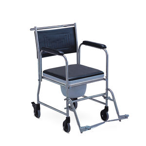 Fauteuil roulant économique avec cadre en acier chromé, homologué UE, étanche, pour usage à domicile - Product Image 3