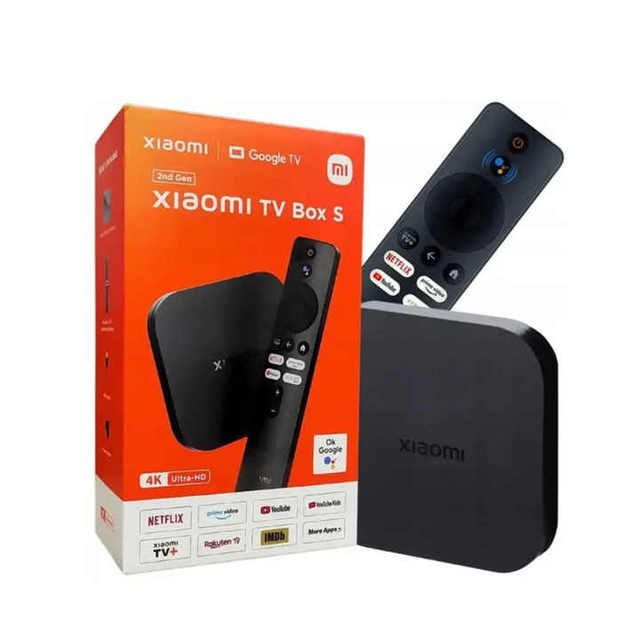 Global Original Xiao mi Mi TV Box S 2nd Gen 4K Ultra HD Android TV Box 2.4G WiFi EU Version Smart Media Player