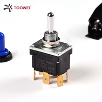Interrupteur à bascule étanche TOOWEI, robuste, 15A 250V 20A 125V DPDT 6 broches ON/OFF/ON