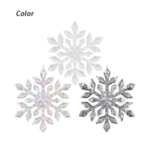 زينة بلاستيكية فاخرة مخصصة ، زينة شفافة لمرآة ندفة الثلج للحفلات تصنعها بنفسك ، عطلة شجرة عيد الميلاد - Product Image 3