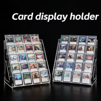 Présentoir de cartes en acrylique personnalisable et durable pour cartes à collectionner TCG/PKM, rangement multi-niveaux en échelle pour jeux de table