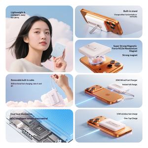 Banque d'alimentation portable ultra-fine de 2 cm, 20 W, charge magnétique sans fil rapide, 10000 mAh - Product Image 3
