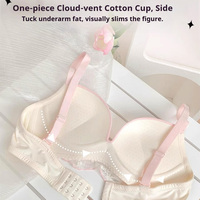 Pure Desire femmes été soutien-gorge à motifs floraux dentelle petite poitrine rassemblement grand Sexy pas d'anneaux en acier Shapewear soutien-gorge