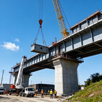 Structure de pont en treillis en acier robuste pour voie ferrée, destinée aux projets de construction d'infrastructure ferroviaire