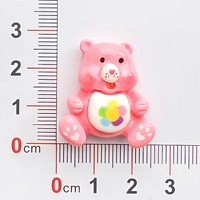 Groothandel Kawaii Regenboog Care Bear Dieren Platte Achterkant Eco-vriendelijke DIY HK Schattige Crème Lijm Resin Charms voor Telefoonhoesjes