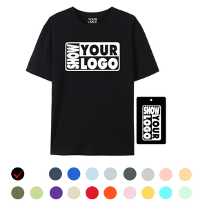 CB01-79000 T-shirt Homme en Jersey 190 g/m² 100 % Coton avec Logo Sérigraphié Écologique Respirant Anti-boulochage Blanc Noir - Product Image 2