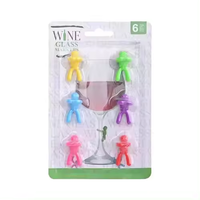 Marqueurs de verres à vin en silicone, étiquettes d'identification pour verres à boire, breloques à vin pour bar, fête, cadeaux de fête, décorations