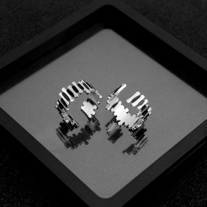 Hot Selling Personalized Niche Design Stainless Steel Irregular <b>Open</b> <b>Ring</b> Simple Versatile Unisex's <b>Rings</b> Wholesale Jewelry - Product Image 4