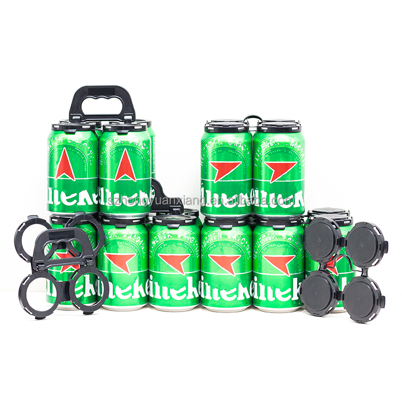Bottle Clip Carrier Bottle Aluminum Cans Beer Plastic Carrying Handle 4 Pack Plastic Beer Bottle Carrier with Handle