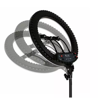 HQ-18N Anneau lumineux pour maquillage vidéo de 18 pouces (45 cm), anneau lumineux pour selfie, vlog, photographie, kits d'éclairage vidéo avec télécommande + trépied de 2 m