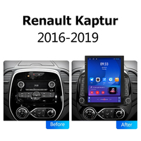Autoradio Android Écran Tesla Vertical 9.7" pour Renault Captur Kaptur 2016-2019 avec Navigation GPS et Lecteur Vidéo Multimédia