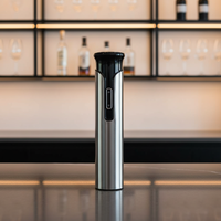 Ouvre-bouteille électrique moderne en acier inoxydable pour vin rouge, personnalisable, tire-bouchon professionnel sur pied, impression de logo personnalisé, coffret cadeau pour homme