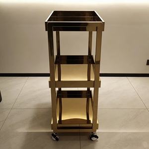 Carrello da Salone Mobile con Scaffale Portaoggetti per Attrezzature da Barbiere e <span class=keywords><strong>Parrucchiere</strong></span>, Arredamento per Saloni di Bellezza - Product Image 4