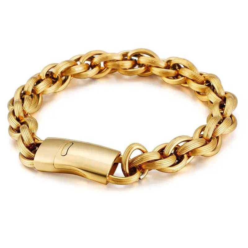 Pulsera de oro para hombre, joyería barata, último diseño