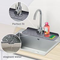 Vente en gros de tapis absorbant en silicone pour robinet, protection contre les éclaboussures d'eau, protecteur de comptoir d'évier