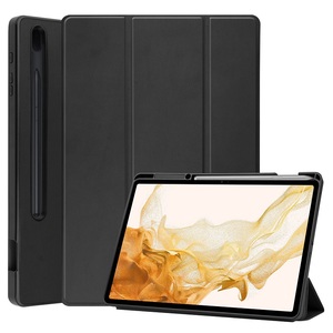 Funda Protectora de Material PU Ligera y Resistente a los Arañazos, Plegable en Tres Partes, para <span class=keywords><strong>Samsung</strong></span> <span class=keywords><strong>Tab</strong></span> <span class=keywords><strong>S7</strong></span> y S8 de 11 Pulgadas con Soporte para Lápiz - Product Image 2