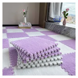 Baby Puzzle Mat Carpet and Rubber Foam Puzzle Carpet Tiles Shag Carpet Long Pile