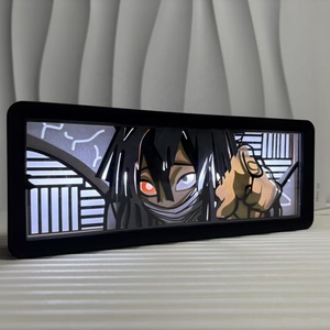 Iguro Obanai serpiente <span class=keywords><strong>Kimetsu</strong></span> <span class=keywords><strong>No</strong></span> <span class=keywords><strong>Yaiba</strong></span> Halloween Moda hombre mujer Cosplay accesorio RGB papel caja de luz artesanías de plástico - Product Image 1
