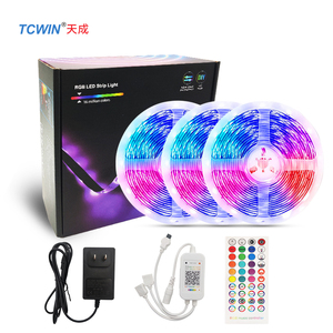Tcwin IP65 RGB Música Control remoto LED Luces de hadas 5M/10M para el hogar Navidad Boda Vacaciones - Product Image 2