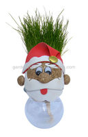Cadeaux fantaisie pour enfants Poupées de Noël pouvant faire pousser de l'herbe Poupées d'herbe de Noël uniques