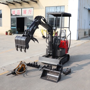 Mini-excavatrice 1T compacte, micro-excavatrice, petite excavatrice sur chenilles pour jardin, verger, construction avec option moteur KooP - Product Image 2