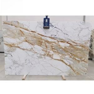 Dalle de marbre Calacatta ou marbre blanc élégant de 20 mm pour villa de luxe, comptoir de cuisine sur mesure, dosseret, finition polie - Product Image 5