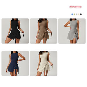 Nuevo diseño profesional de color sólido vestido de tenis faldas de bádminton suaves ropa atlética para damas - Product Image 4