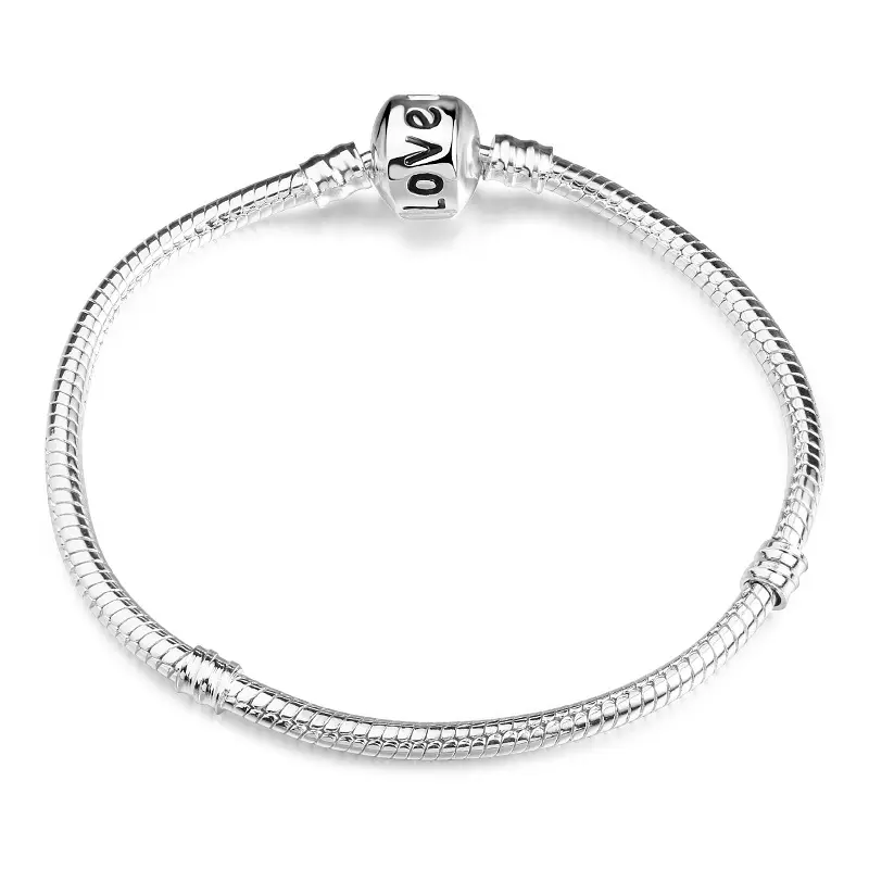 Accesorios DIY a granel para mujer, pulsera de cadena de serpiente de Latón chapado en plata Simple de 3mm para mujer, joyería