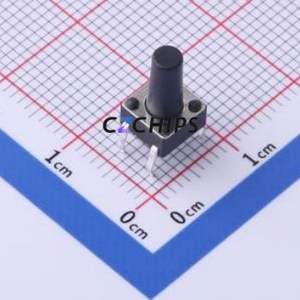 TS-1095PD-A14B2-D2 Tactile Switch Through hole-4P,6x6mm Switch Single Pole Single Throw Round Button 1.8N Through Hole - Product Image 1