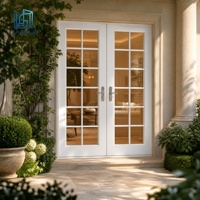 Porte à battant en aluminium à rupture de pont thermique LANGE, couleur personnalisée, en alliage d'aluminium, avec vitrage extérieur de luxe, pour la conception de maisons sur mesure