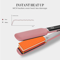 Plancha de Pelo de Cerámica de Placa Ancha 44mm MCH Calentamiento Rápido Herramienta Profesional de Peluquería Doble Voltaje