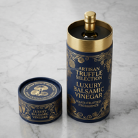 Cylindre en papier spécial sur mesure pour huile de truffe et vinaigre balsamique de luxe avec logo de marque personnalisé et plateau intégré