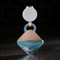Diffuseur de parfum suspendu élégant pour voiture, flacon en verre cylindrique avec bouchon, durable, 6 ml, 8 ml, 10 ml, pour la désodorisation et l'aromathérapie