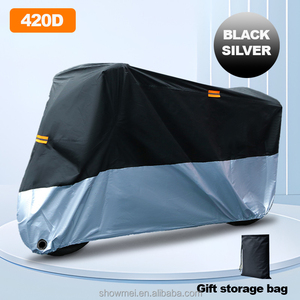 Funda para Motocicleta Negra Plateada, Impermeable, con Protección UV, Incluye Bolsa de Almacenamiento para Scooter - Product Image 1