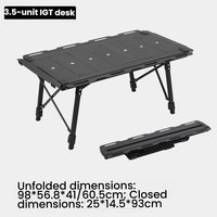 Table tactique pliante en aluminium avec fonctions de levage et de pliage multifonctionnelles, mobilier d'extérieur pour le camping et les pique-niques