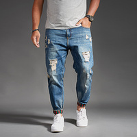 Jeans noirs baggy pour homme, taille mi-haute, style hip-hop vintage, en denim.