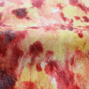 Pelo con estampado de colores brillantes llameantes <span class=keywords><strong>en</strong></span> cuero de <span class=keywords><strong>vaca</strong></span> genuino - Product Image 2