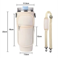 Sac Téléphone Bandoulière Réglable Imperméable avec Support pour Gobelet Isotherme, Étui Housse en Néoprène pour Bouteille d'Eau 40 Oz
