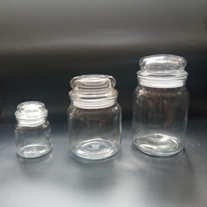 Factory Manufactured Different Sizes Glass Storage Jar with Lids