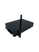 Mini PC industrial sin ventilador 4K 2K 1080P Reproductor multimedia de salida de 6 HD-MI con WiFi6 RJ45 BT5.2 para publicidad 24/7 Pantalla multipantalla