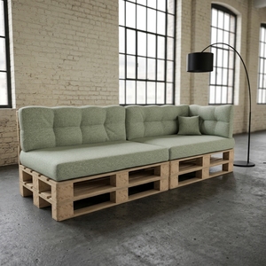 Set di Divani <span class=keywords><strong>da</strong></span> <span class=keywords><strong>Giardino</strong></span> Modulari dal Design Contemporaneo con Cuscini <span class=keywords><strong>in</strong></span> Schiuma ad Alta Densità, <span class=keywords><strong>in</strong></span> <span class=keywords><strong>Legno</strong></span> di Pino Massiccio Naturale per Soggiorno - Product Image 5