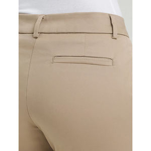 Pantalones de corte recto para mujer con bolsillos laterales y cintura ajustable Pantalones de mujer de tiro alto estirables - Product Image 4