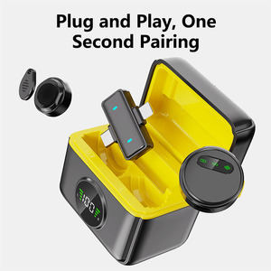 Bewin Q10 <span class=keywords><strong>Wireless</strong></span> Laval ier Mikrofon One Drag Zwei 2,4G Live-Streaming im Freien DSP Noise Cancel ling Magnetic Revers Mikrofon - Product Image 6