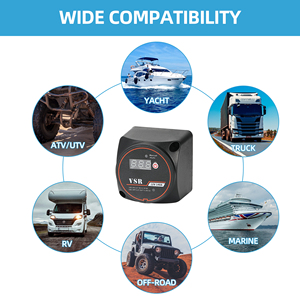 Thông minh 12V 140A Pin Kép isolator xe chuyển đổi với điện áp nhạy cảm Relay Meter & điều khiển bằng tay phổ VSR RV cắm trại xe - Product Image 3