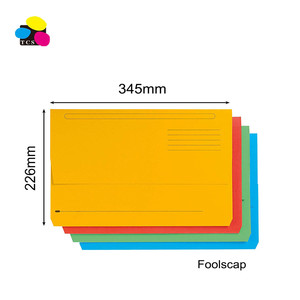 Nhà Máy Bán buôn gói màu xanh của <span class=keywords><strong>10</strong></span> Foolscap 345x226mm mở rộng nửa nắp tài liệu ví - Product Image 3