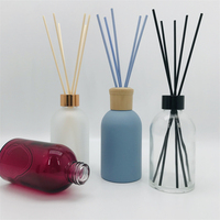 Bouteille diffuseur en verre rond à fond bas, flacon vide en verre blanc de haute qualité pour diffuseur de parfum d'intérieur