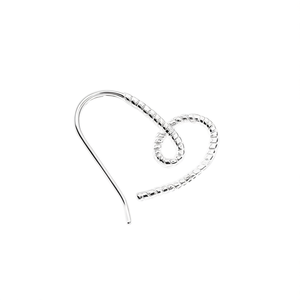 E4015 Orecchini a forma di cuore in lega di zinco neri e oro, gioielli romantici unisex alla moda - Product Image 1